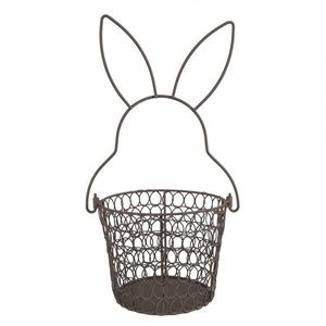 Hnědý drátěný dekorační košík králík Bunny - Ø 15*34 cm 6Y5488 obraz