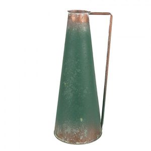 Zelený antik plechový dekorační džbán / konev - 14*12*31 cm 6Y5501 obraz