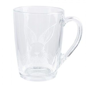 Skleněný hrnek na čaj s králíčkem Rabbit Cartoon - 11*8*11 cm / 300 ml RAEGL0006 obraz