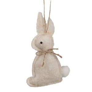 Béžový filcový závěsný králíček - 10 cm 65372 obraz