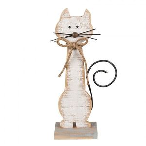 Dřevěná dekorativní figurka kočka - 21*8*38 cm 6Y5594 obraz
