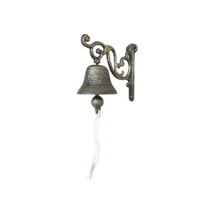 Bronzový antik litinový zvonek s ornamenty Brasso - 7*14*13 cm 64088213 obraz