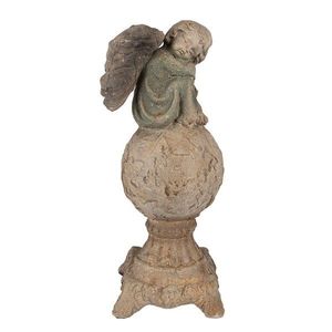 Béžovo-zelená antik dekorace socha anděl Angel Baroque - 18*17*44 cm 6MG0102 obraz