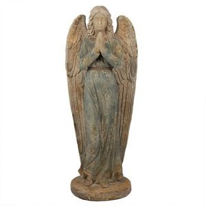 Béžovo-zelená antik dekorace socha anděl Angel Vintage - 48*32*119 cm 5MG0040 obraz