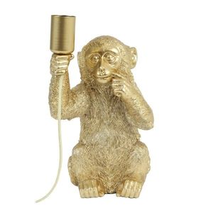 Zlatá stolní lampa s opičkou Monkey S - 20*19*34 cm/40W 1851685 obraz