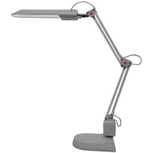Ecolite Stříbrná LED stolní lampa 8W s nastavitelnými polohovacími klouby L50164-LED/STR obraz