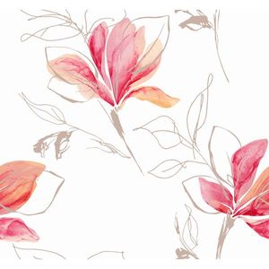 Výprodej Dekorační látky, OXY Magnolie, červená, 150 cm obraz