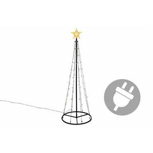 Nexos 47220 Vánoční dekorace - světelná pyramida stromek - 180 cm teple bílá obraz