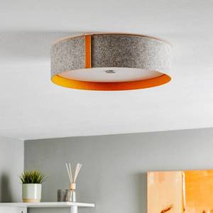 Domus Lara filc - Stropní svítidlo z filcu s LED diodami šedo-oranžové barvy obraz