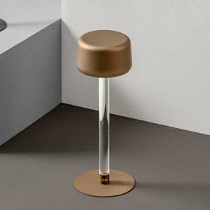 OleV Designová stolní lampa OLEV Tee s dobíjecí baterií, zlatá obraz