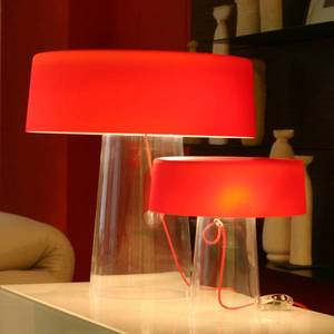 Prandina Stolní lampa Prandina Glam 36 cm čiré/červené stínidlo obraz