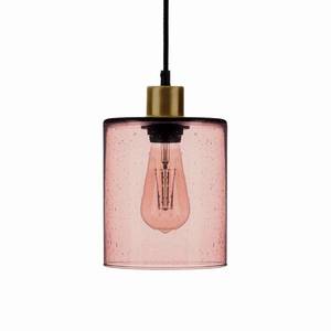 Solbika Lighting Závěsná lampa Soda se stínidlem z růžového skla Ø 15 cm obraz