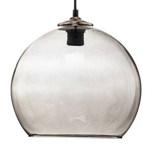 Solbika Lighting Závěsná lampa koule skleněná koule stínítko kouřově šedá Ø 30cm obraz