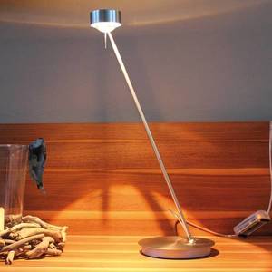 Top Light Stmívatelná stolní lampa PUK TABLE, matný chrom obraz