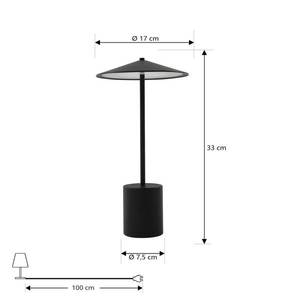 Lindby Nabíjecí stolní lampa Lindby Ayva LED, stmívatelná, černá obraz