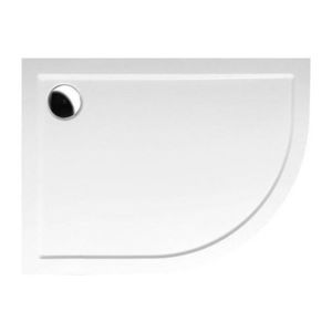 POLYSAN RENA L sprchová vanička z litého mramoru, čtvrtkruh 100x80cm, R550, levá, bílá 75511 obraz
