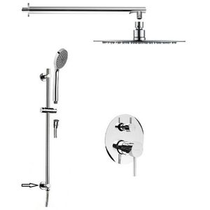 SAPHO RHAPSODY podomítkový sprchový set s pákovou baterií, 2 výstupy, posuvný držák sprchy s vyústěním, chrom 5583Q-03 obraz