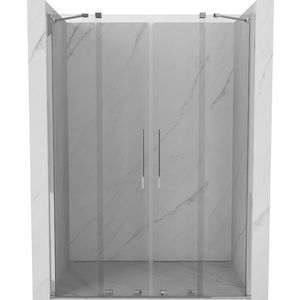 MEXEN/S Velar Duo posuvné sprchové dveře 160, transparent, chrom 871-160-000-02-01 obraz