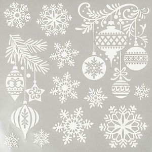 Vánoční okenní obtisky sněhové vločky, HTH obraz