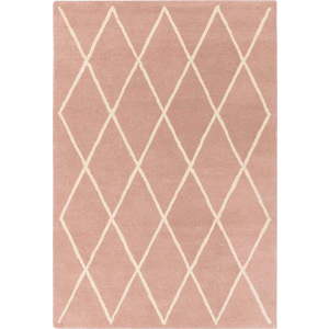 Růžový ručně tkaný vlněný koberec 200x290 cm Albany – Asiatic Carpets obraz