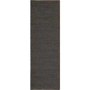 Tmavě šedý ručně tkaný jutový běhoun 66x200 cm Soumak – Asiatic Carpets obraz