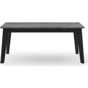 Černý rozkládací jídelní stůl s deskou v dekoru betonu 100x180 cm Shadow – TemaHome obraz