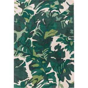 Tmavě zelený ručně tkaný vlněný koberec 160x230 cm Matrix – Asiatic Carpets obraz