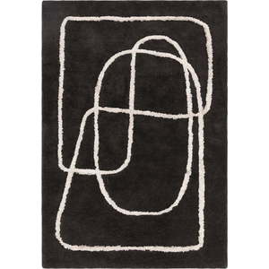 Černý ručně tkaný vlněný koberec 120x170 cm Matrix – Asiatic Carpets obraz