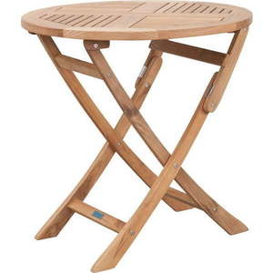 Kulatý zahradní odkládací stolek z teakového dřeva ø 65 cm – Exotan obraz