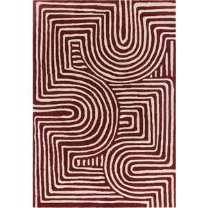 Vínový ručně tkaný vlněný koberec 200x290 cm Reef – Asiatic Carpets obraz