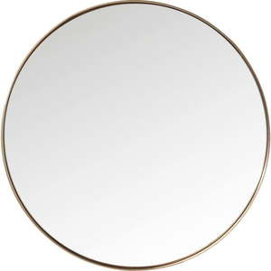 Kulaté zrcadlo s rámem v měděné barvě Kare Design Round Curve, ⌀ 100 cm obraz