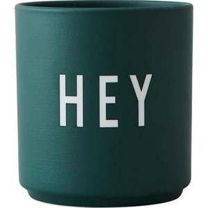 Tmavě zelený porcelánový hrnek 300 ml Hey – Design Letters obraz