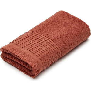 Bavlněný ručník v cihlové barvě 50x90 cm Veta – Kave Home obraz