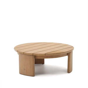 Kulatý zahradní odkládací stolek z eukalyptového dřeva ø 90 cm Xoriguer – Kave Home obraz
