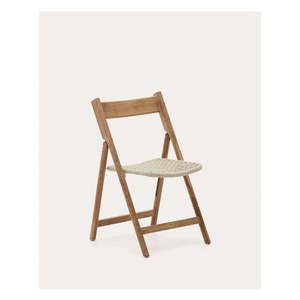 Dřevěná zahradní židle v bílo-přírodní barvě Dandara – Kave Home obraz