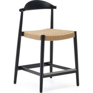 Černá dřevěná zahradní barová židle Nina – Kave Home obraz