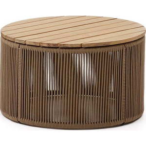 Kulatý zahradní odkládací stolek s deskou z akácie ø 60 cm Dandara – Kave Home obraz