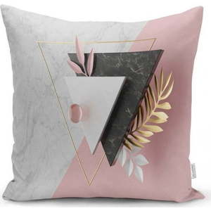 Povlak na polštář Minimalist Cushion Covers BW Marble Triangles, 45 x 45 cm obraz