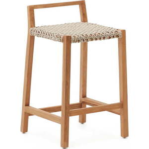 Dřevěná zahradní barová židle v přírodní barvě Giverola – Kave Home obraz