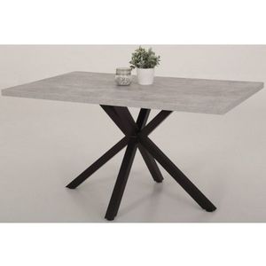 Jídelní stůl Cleo 140x90 cm, šedý beton obraz