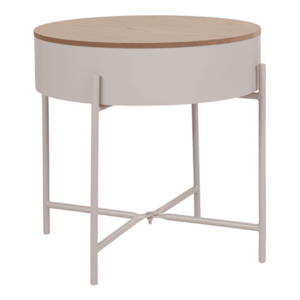 Přístavný stolek SASCU světle šedá/přírodní obraz