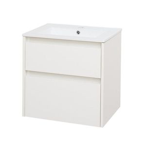 MEREO Opto, koupelnová skříňka s keramickým umyvadlem 61 cm, bílá CN910 obraz