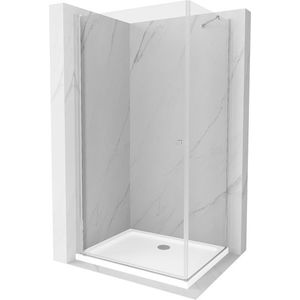 MEXEN/S Pretoria sprchový kout 80x110, transparent, chrom + sprchová vanička včetně sifonu 852-080-110-01-00-4010 obraz