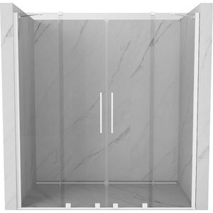 MEXEN/S Velar Duo posuvné sprchové dveře 170, transparent, białe 871-170-000-02-20 obraz