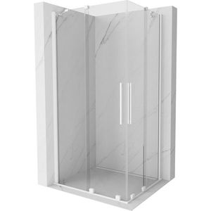 MEXEN/S Velar Duo čtvercový sprchový kout 90 x 80, transparent, bílá 871-090-080-02-20 obraz