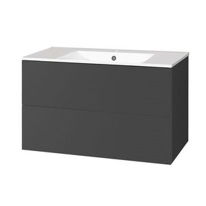 MEREO Aira, koupelnová skříňka s keramickým umyvadlem 101 cm, antracit CN752 obraz