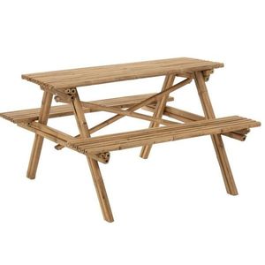 Venkovní bambusový set lavice a stůl Bambo - 204*20*74 cm 1580 obraz