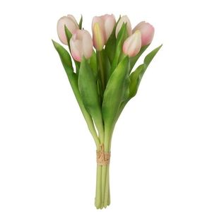 Kytice 7ks světle růžových realistických tulipánů Tulips - 31cm 32903 obraz