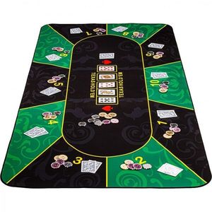 Garthen Skládací pokerová podložka, zelená/černá, 160 x 80 cm obraz