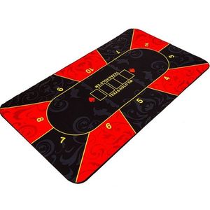 Garthen Skládací pokerová podložka, červená/černá, 160 x 80 cm obraz